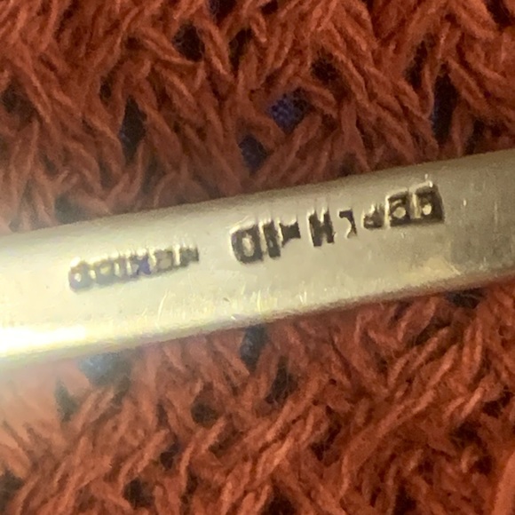 Silver tone bracelet with black accents. Fits small wrist. - Picture 7 of 13